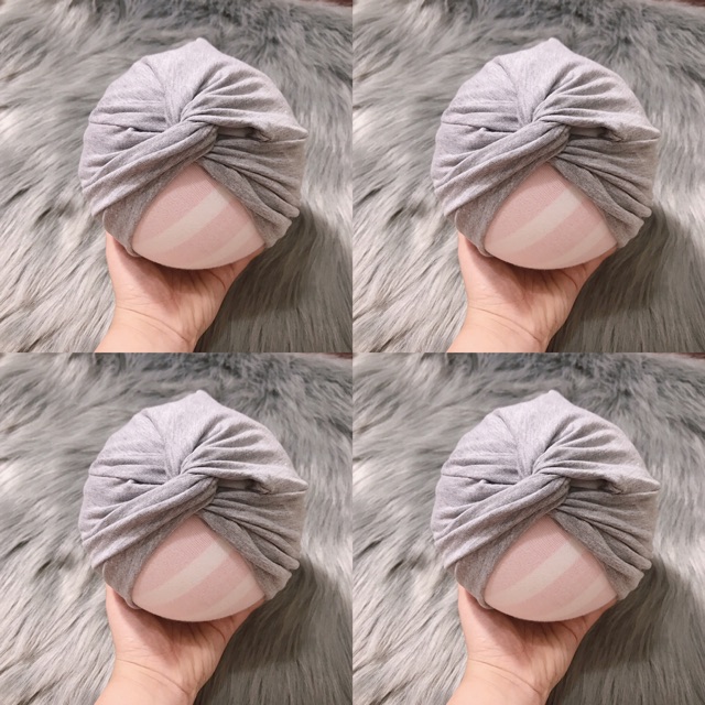 Mũ alibaba cho bé ( turban vải mẫu chéo 5-10kg)