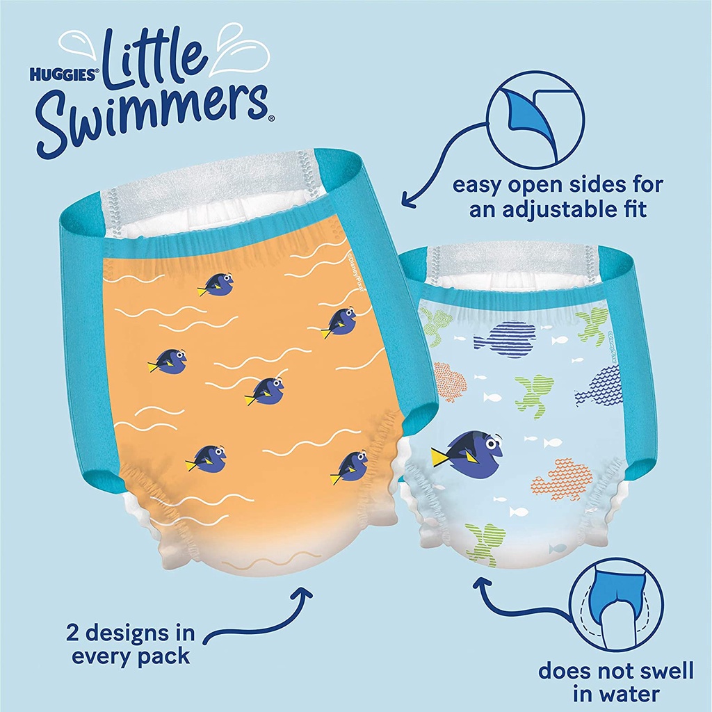 Tã, Bỉm quần bơi đi biển cho bé USA Huggies Little Swimmers Swim Diapers Size S,M, L.