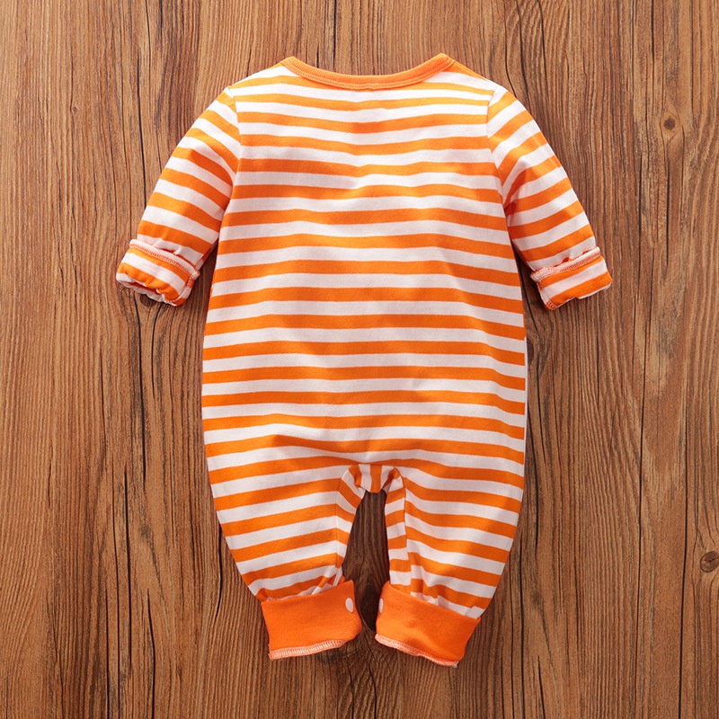 Bộ Áo Liền Quần Vải Cotton Tay Dài In Hoạt Hình Chú Cáo Dễ Thương Cho Bé Gái