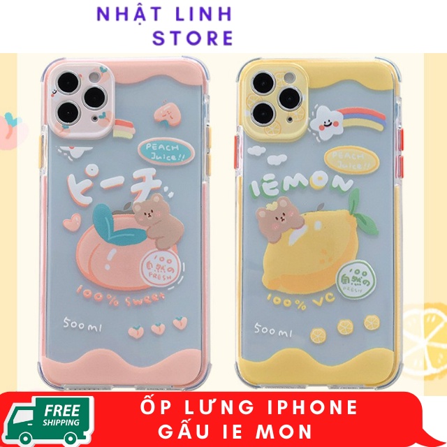 Ốp Điên Thoại, ốp lưng  iphone 11,Gấu ie Mon 6s/6plus/6splus/7/8/7plus/8plus/x/xs/xsmax/11/11promax/12/12promax A-9