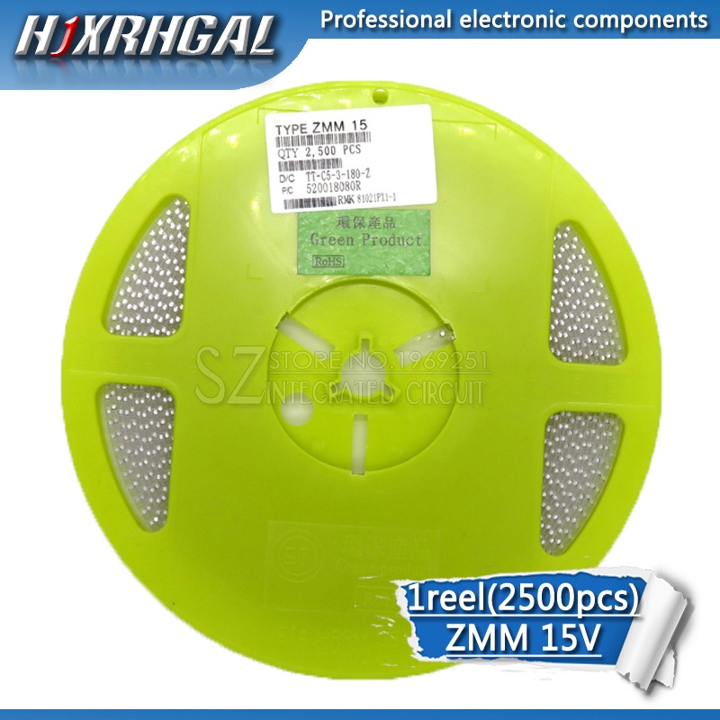 1reel 2500 CÁI ZMM 15V LL34 SMD Zener diode gói 1 / 2W 0.5w Chip Zener diode mới và HJXRHGAL