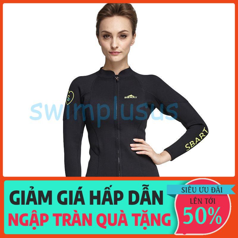 Áo - Quần bơi dài tay giữ nhiệt nữ Sbart 2MM *