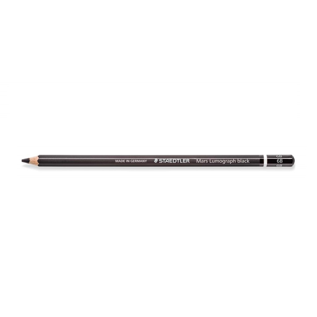 Bút chì đen Staedtler MARS LUMOGRAPH 100B BLACK thuần Carbon Graphite (HB,2B,4B,6B,7B,8B)