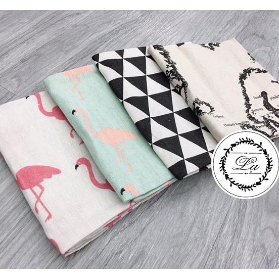Vải nền canvas nhỏ xinh chụp ảnh phụ kiện, decor đồ ăn....