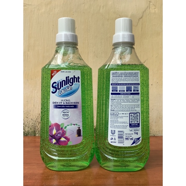 Mẫu mới ] Nước lau sàn Sunlight chai 1kg có 3 mầu như hình