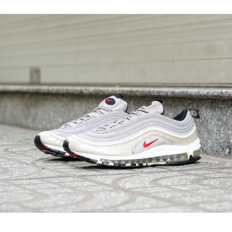 Giày Thể Thao AIRMAX 97 OG GS SILVER BULLET 884421-001 CŨ CHÍNH HÃNG