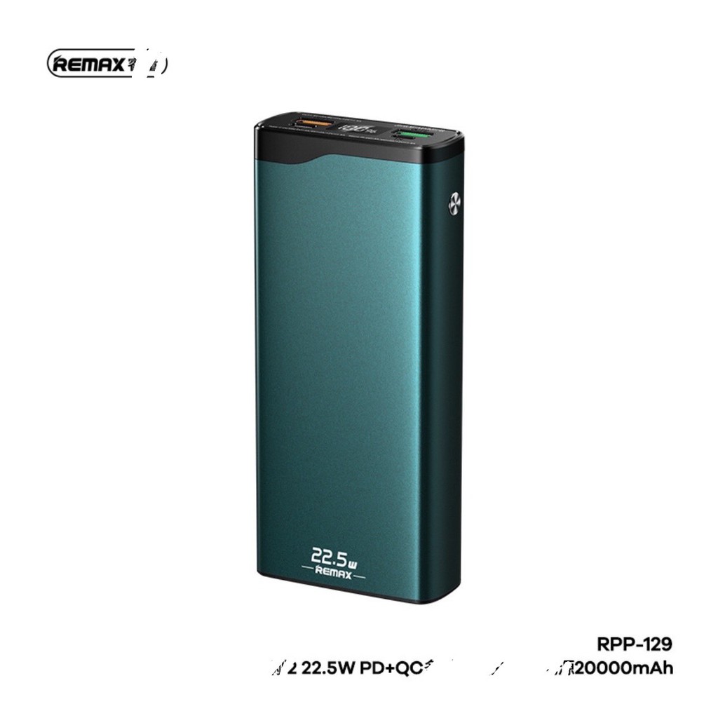 Pin sạc dự phòng  20000mAh REMAX RPP-129 sạc nhanh 22.5w lõi Li-polymer 2 cổng QC3.0+1 cổng PD