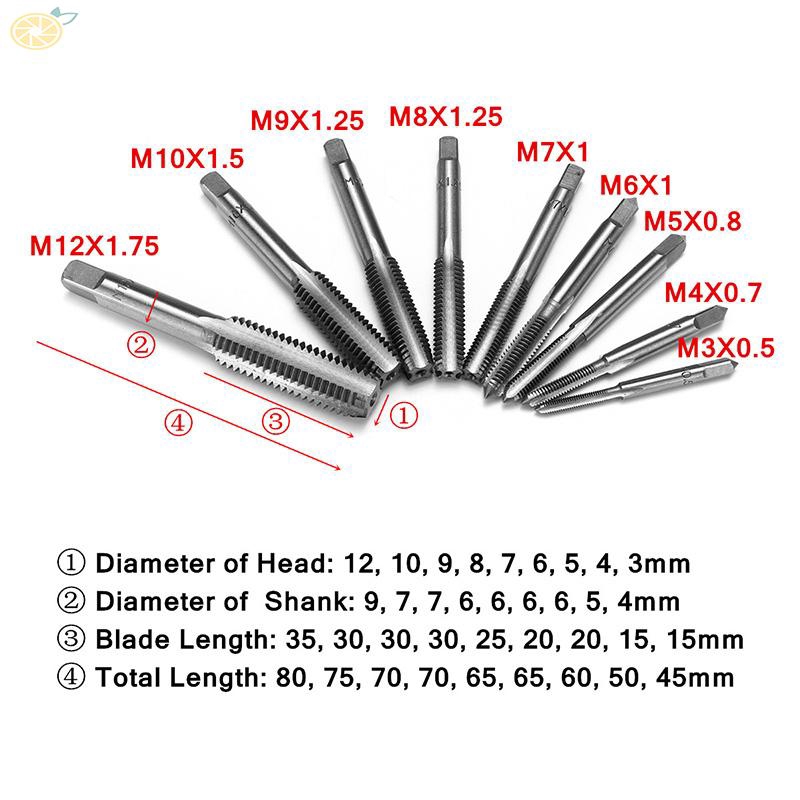 Set mũi khoan chuyên dụng M3-M12 chất lượng cao