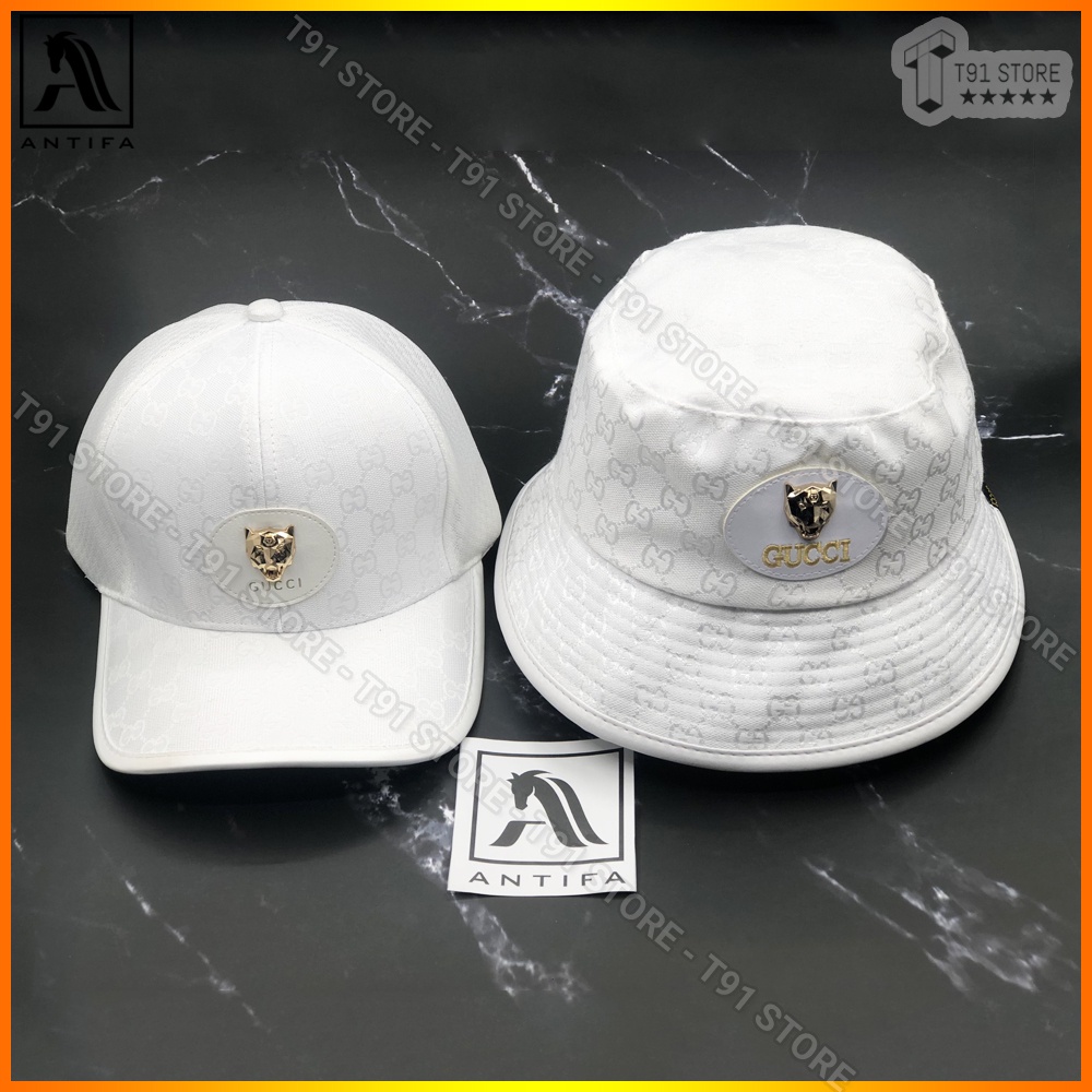 Combo mũ và nón bucket GC sói chất liệu cao cấp - Logo đính sói nổi bật cá tính có 3 màu - Phù hợp với mọi người