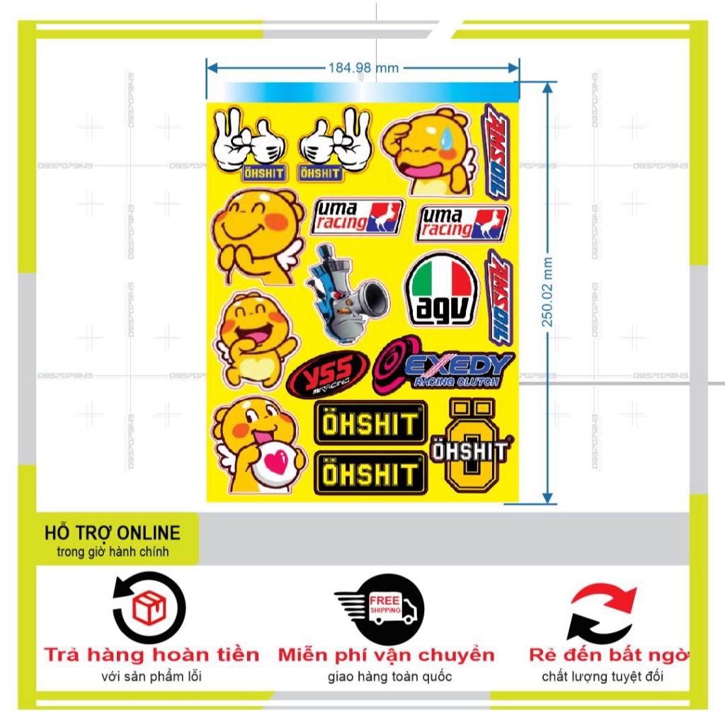 LOGO STICKER DÁN XE MÁY M45 - DUNG DECAL
