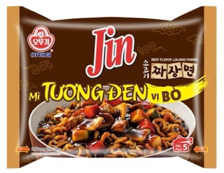 Thùng mì tương đen vị bò 135g V10554, combo 10 gói mì tương đen vị bò Otoki 135g