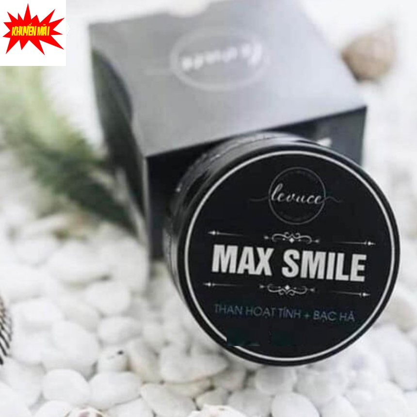 [TẶNG BÀN CHẢI] THAN HOẠT TÍNH TRẮNG RĂNG MAX SMILE Khử Mùi Hôi Miệng, Răng Trắng Sáng Tự Nhiên