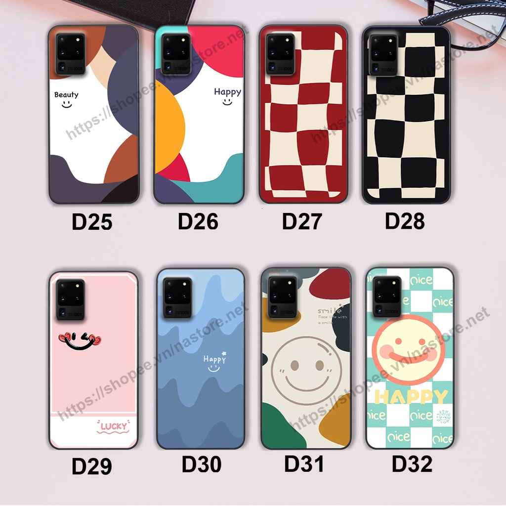 Ốp lưng Samsung S20 / S20 Plus / S20+ / S20 FE / S20 Ultra mặt cười, họa tiết caro đơn giản đẹp cute