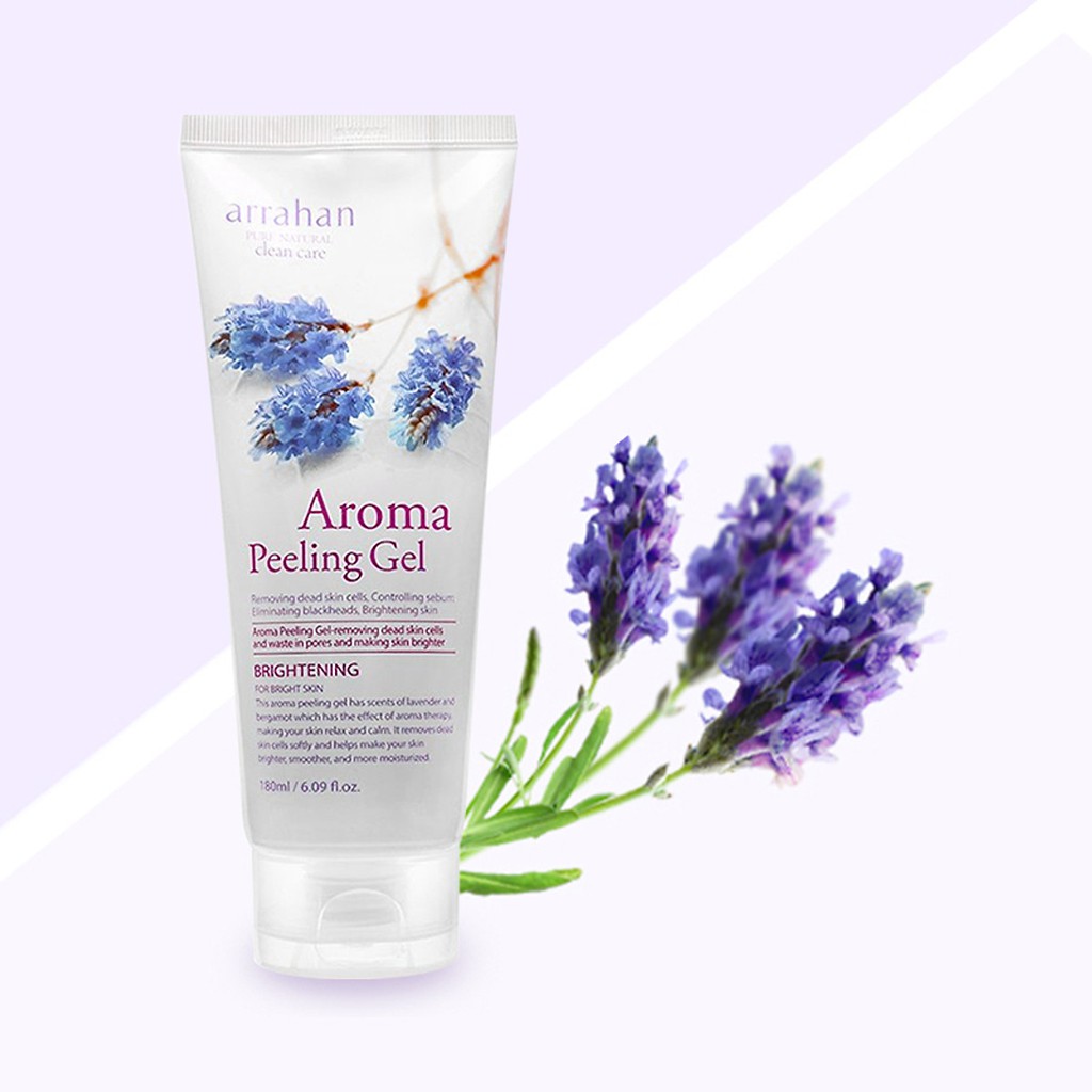 Gel Tẩy tế bào chết Hoa Oải Hương Arrahan Aroma Peeling Gel 180ml - Hàn Quốc Chính Hãng