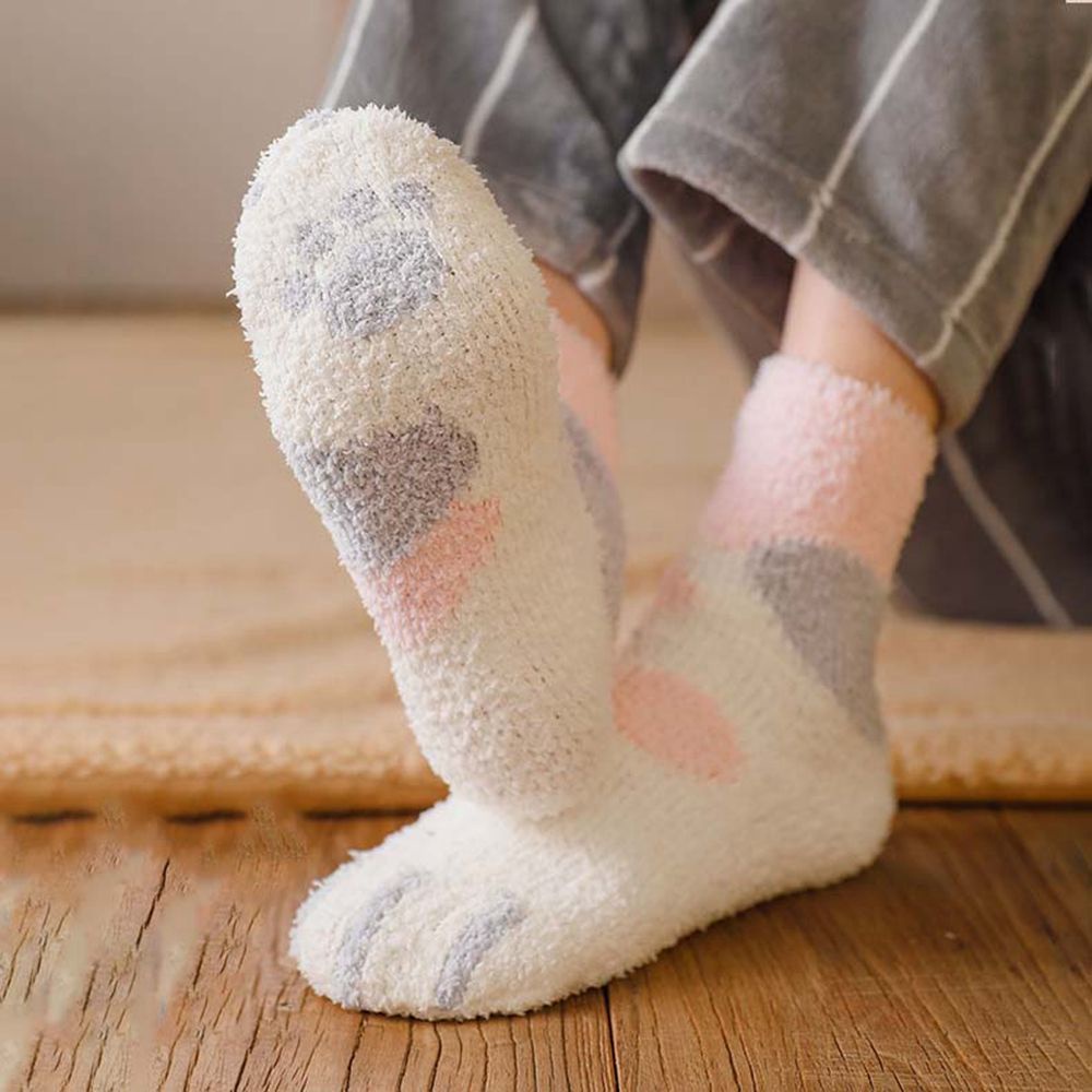 Đôi vớ thoáng khí họa tiết chân mèo dễ thương bắt mắt