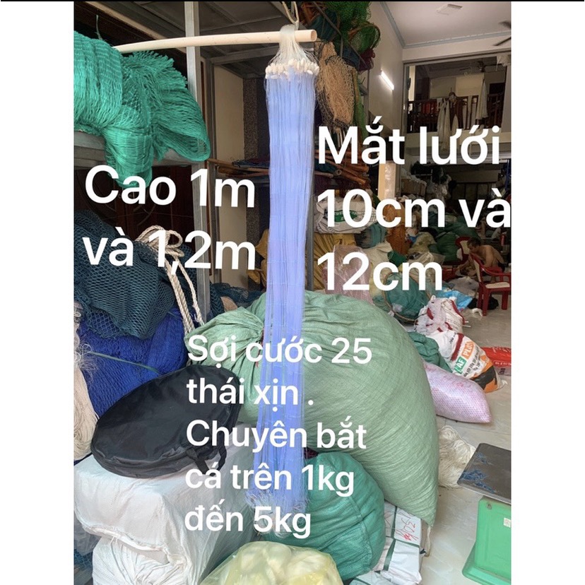 Lưới Thái Sịn Đánh Cá | Lm lưới 1 Màn  Đánh Ao, Hồ, Sông Cao 1,2m Dài 75m 12 phân về