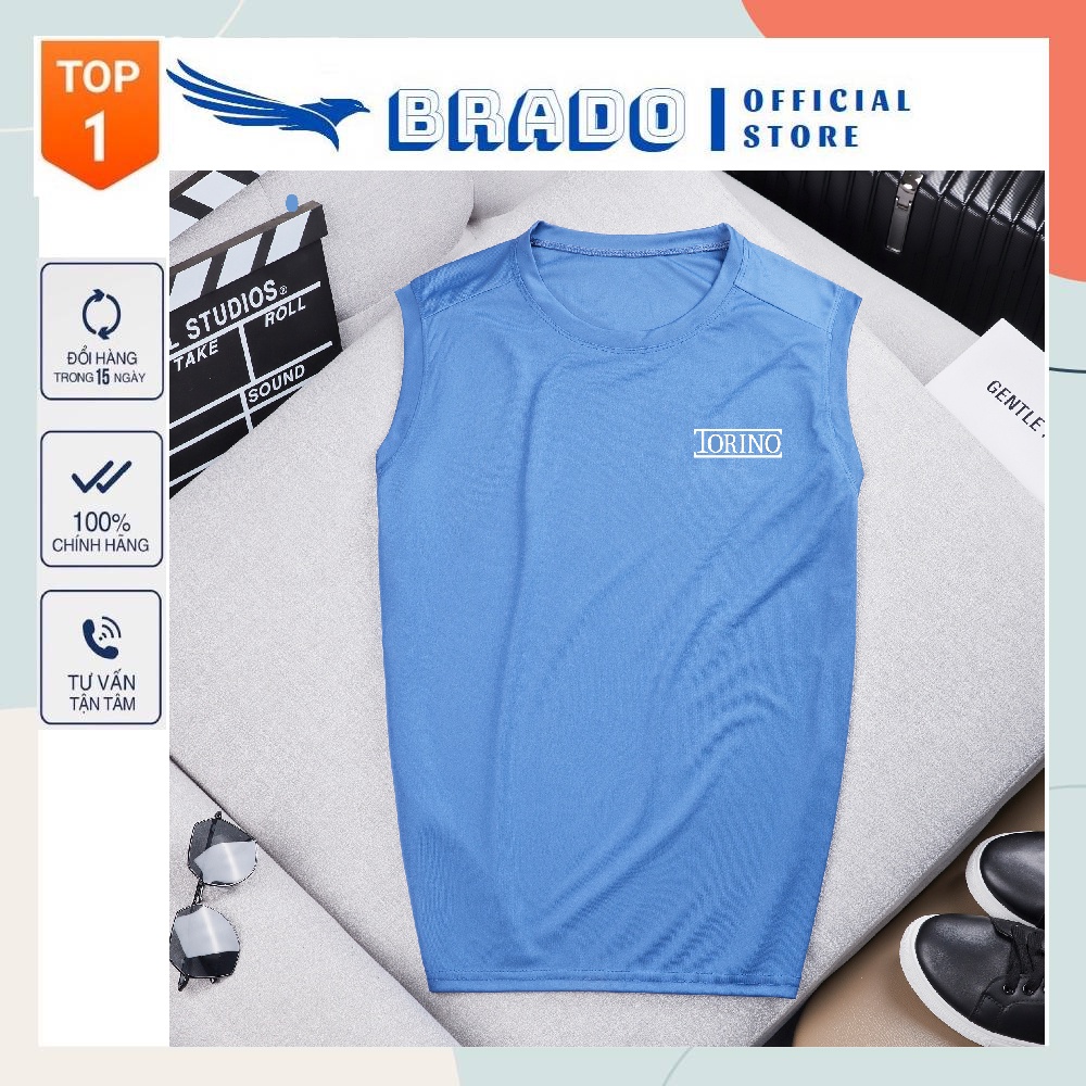 Áo thun ba lỗ nam, sát nách 𝐓𝐎𝐑𝐈𝐍𝐎 logo nổi cao cấp tập gym thể thao vải Cotton Thái thoáng mát co giãn hút mồ hôi