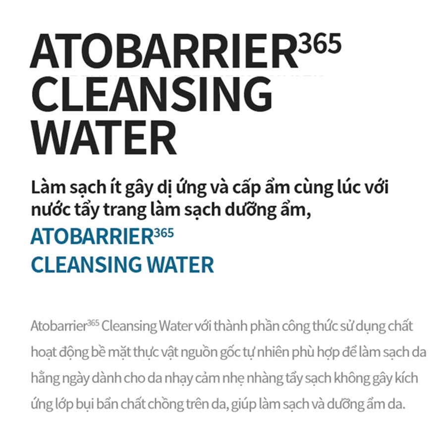 Nước Tẩy Trang Dịu Nhẹ Aestura Atobarrier365 Cleansing Water 320ml GomiMall