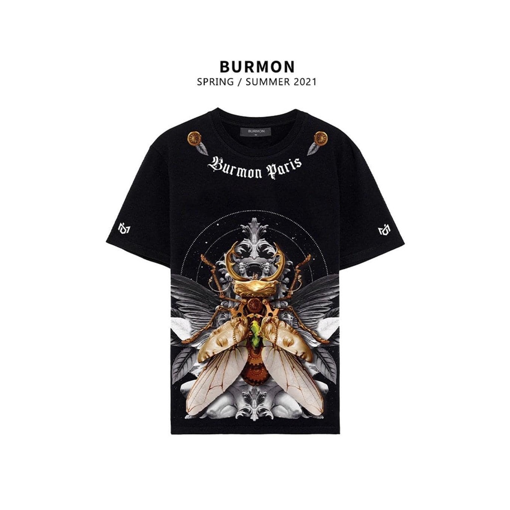 Áo phông Burmon mẫu hot 2022 form rộng đẹp- Áo thun tay lỡ Unisex nam nữ kiểu hàn quốc vải cotton HARI in hoạ tiết