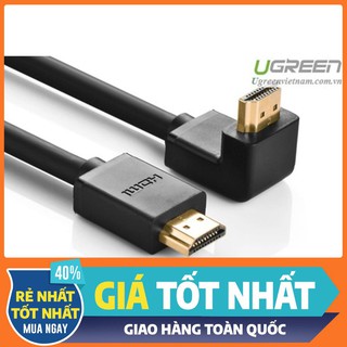 Cáp hdmi to hdmi hd103 dài 10m bẻ xuống góc vuông 90 độ ugreen 10177
