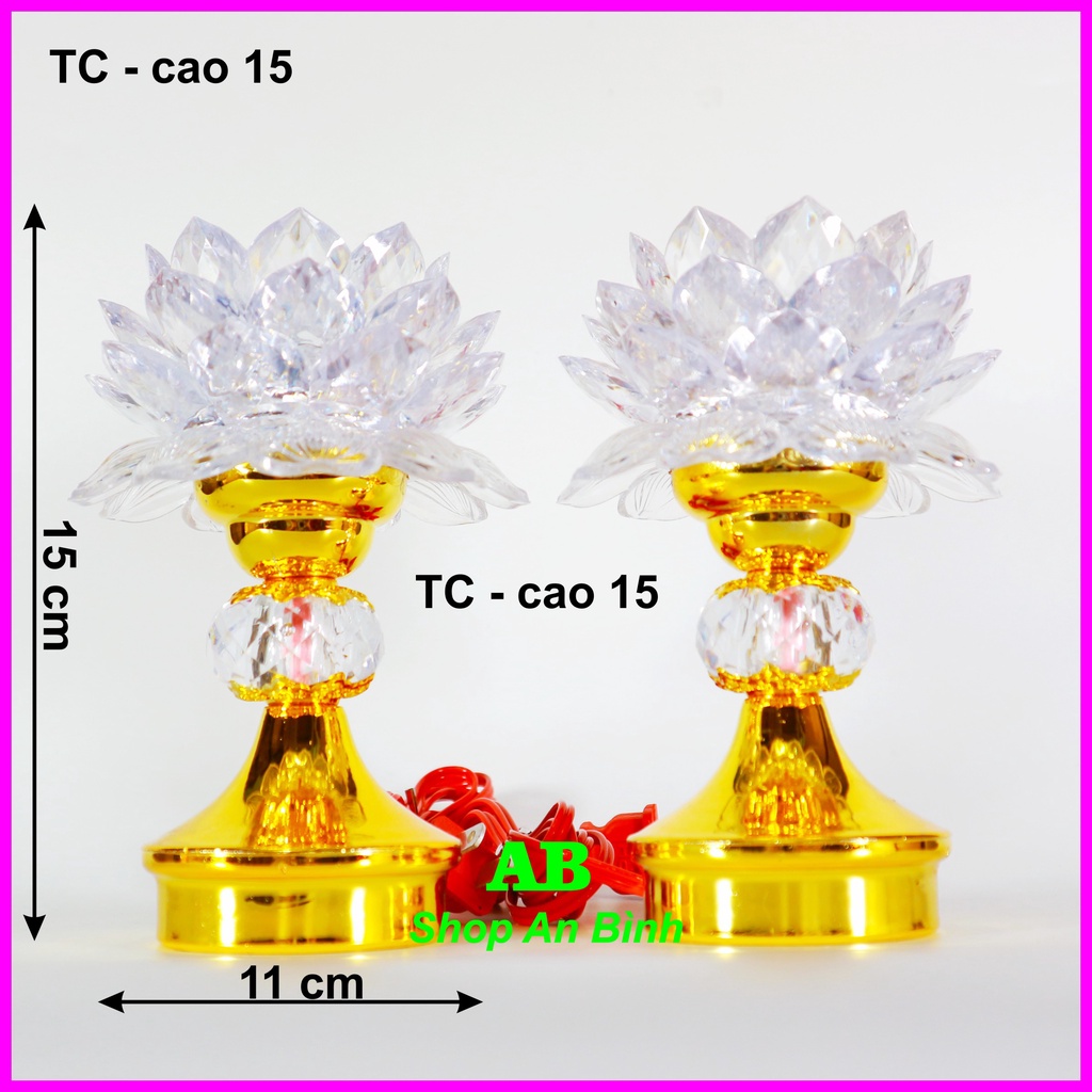 Đèn thờ sen đổi màu,sử dụng cắm điện trực tiếp, thiết kế cổ kính, sang trọng, trang nghiêm - ĐÈN TC