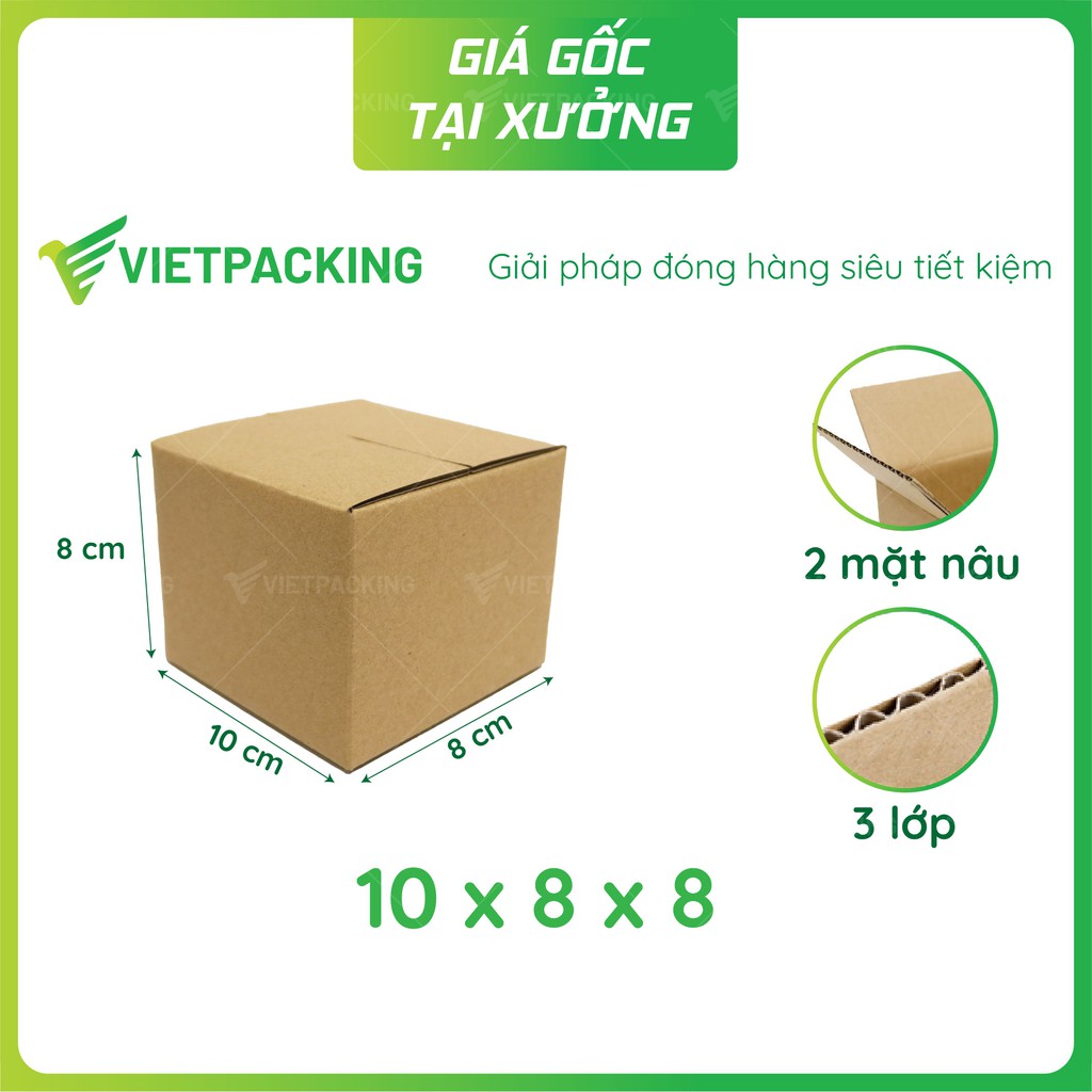 10x8x8 - 50 hộp carton đóng hàng đựng mỹ phẩm siêu đẹp