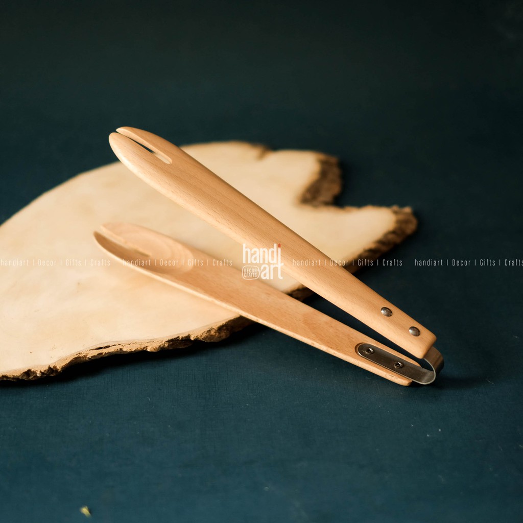 Kẹp/gắp thức ăn bằng gỗ beech - Wooden clip