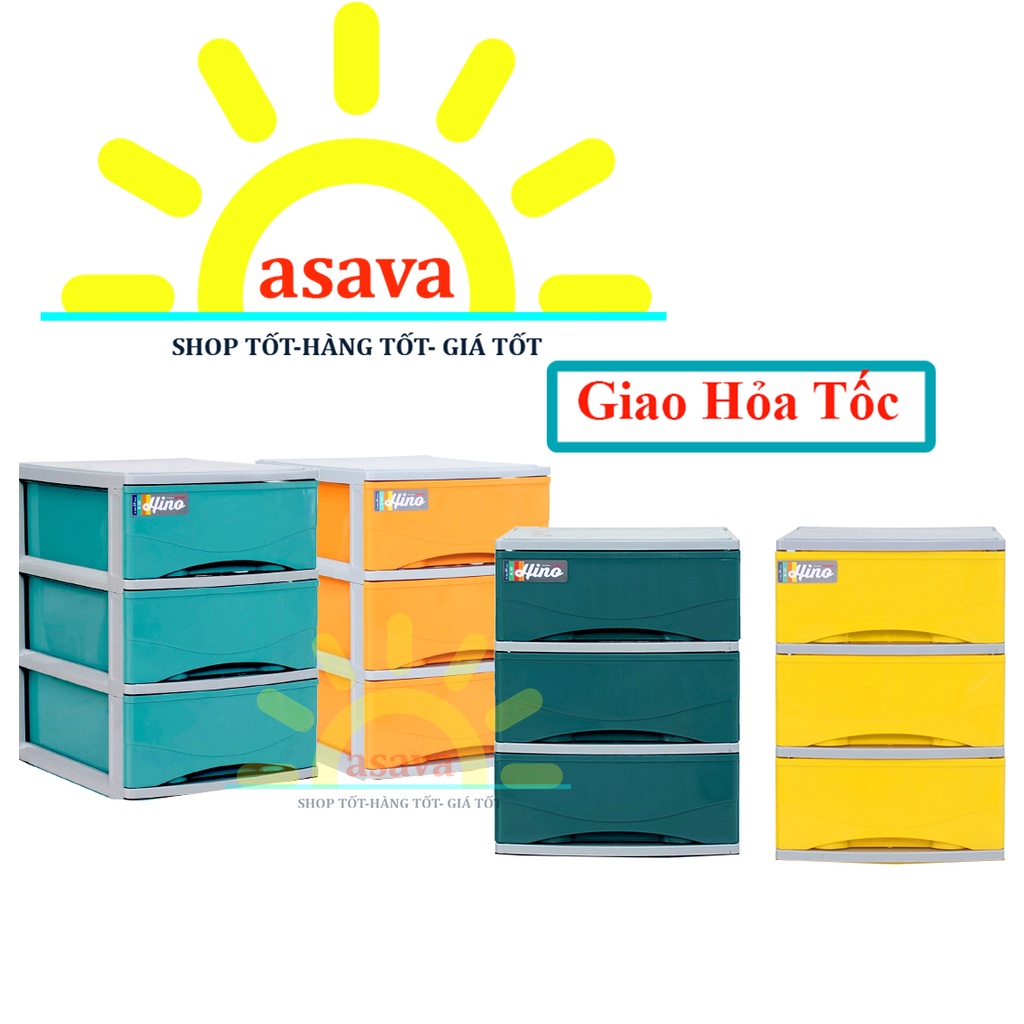 Tủ Nhựa Mini 3 Tầng ( Tủ Nhựa Để Bàn) Hino Nhựa Hiệp Thành- Gọn Nhẹ, Tiện Dụng- Gia Dụng Asava.