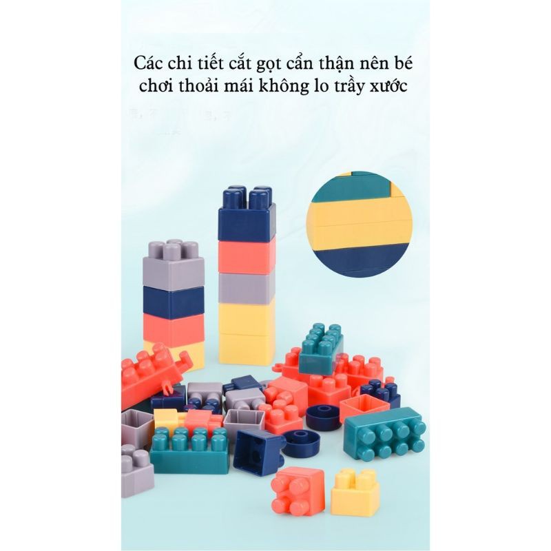Bộ LEGO cao cấp 520 chi tiết siêu trí tuệ, cho bé sáng tạo, chất liệu an toàn - Soleil Home