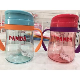 Bình uống nước ống hút panda 330ml cho bé siêu đẹp