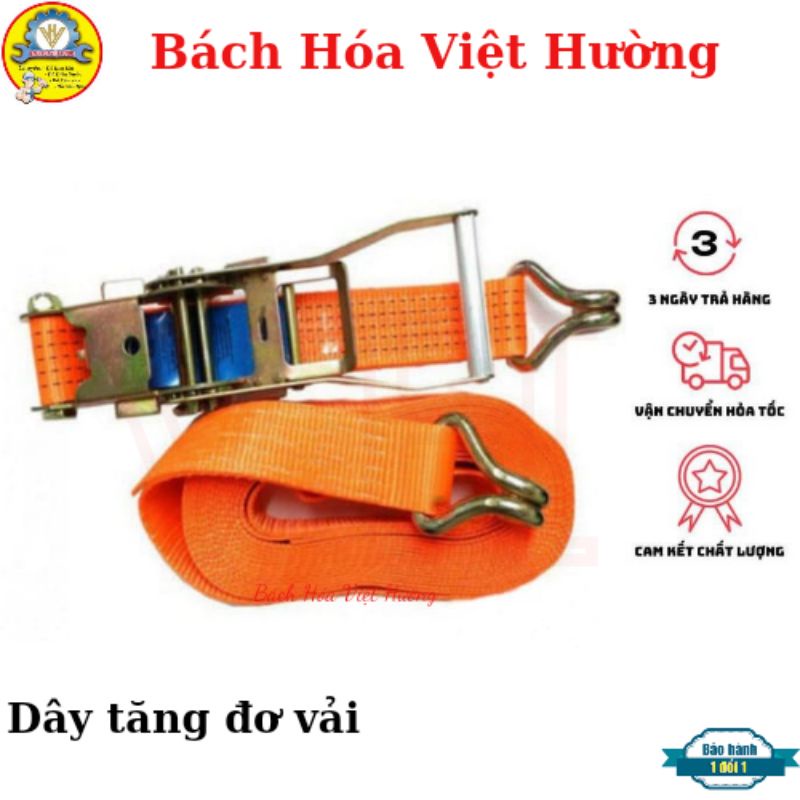 Dây cảo chằng hàng , Dây tăng đơ vải dù chắc chắn bản 4cm x 2 mét, 5cmx6 mét, 5cm x 8mét, 5cm x 10 mét  chịu lực 3 tấn