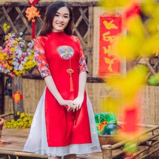 Set áo dài cách tân kèm chân váy hot nhất 2019