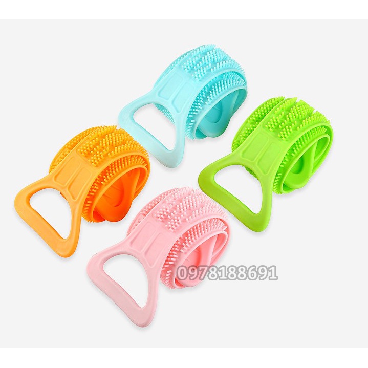 Dây Đai Tắm Cọ Lưng Silicon 2 Mặt – Dây Tắm Kì Lưng Tẩy Da Chết