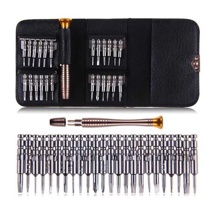 Tua Vít Đa Năng Vặn Ốc Laptop Sửa Điện Thoại Bộ Tô Vít Tuốc Nơ Vít Bỏ Túi Mini 25 Đầu
