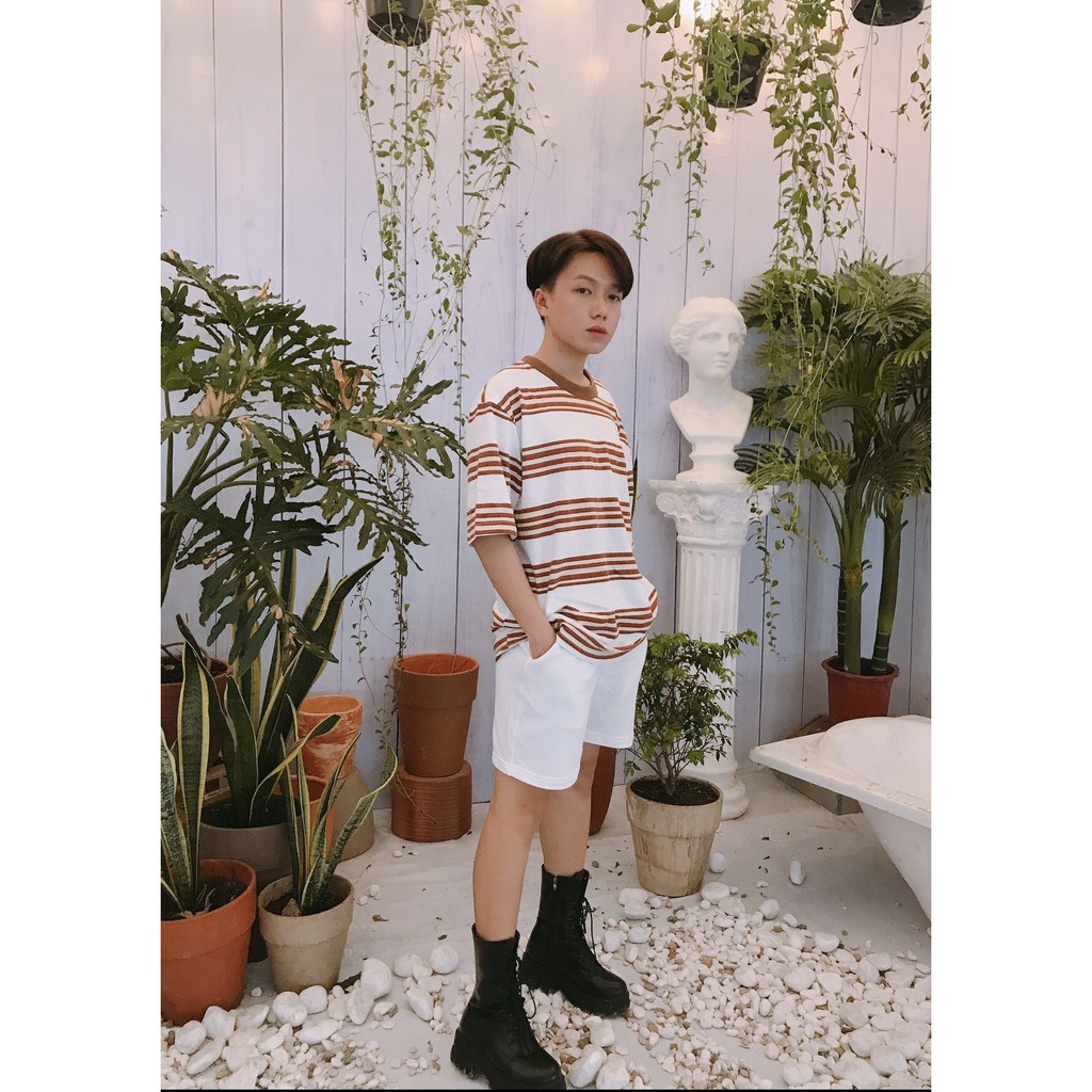 ÁO THUN SỌC FROM RỘNG  UNISEX, COTTON 100% DẦY