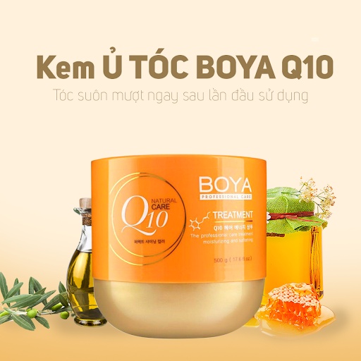 Kem Ủ Tóc Suôn Mượt, Phục Hồi Hư Tổn Boya Q10 Treatment 500g Thái Lan