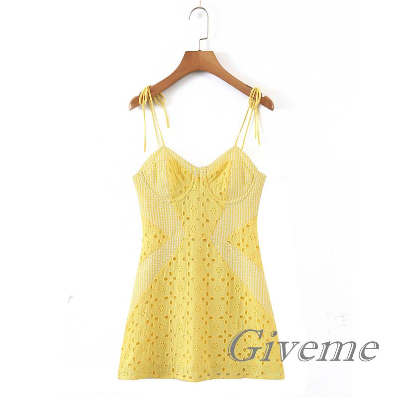 Đầm Ôm Không Tay Họa Tiết Hoa Vàng y2k