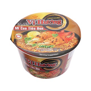 4 tô Mì Vị Hương cua tiêu đen tô 80g