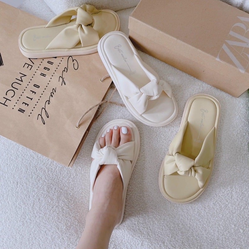 DÉP LÊ THẮT NƠ KIỂU MỚI ĐẾ LÓT MÚT DÀY SIÊU ÊM