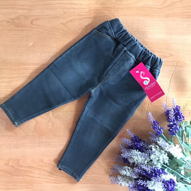 Quần jean cao cấp màu tro size 6-16kg