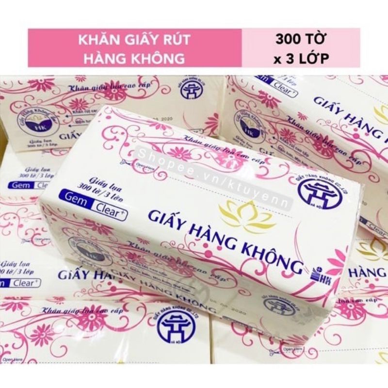 Khăn giấy Hàng  Không Vietnam Airlines gói 300 tờ 3 lớp