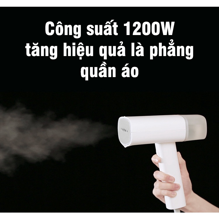Bàn là hơi nước Xiaomi cầm tay GT-306LW 5 lỗ thoát khí tiết kiệm điện năng, công suất 1200W tối ưu hiệu suất hoạt động