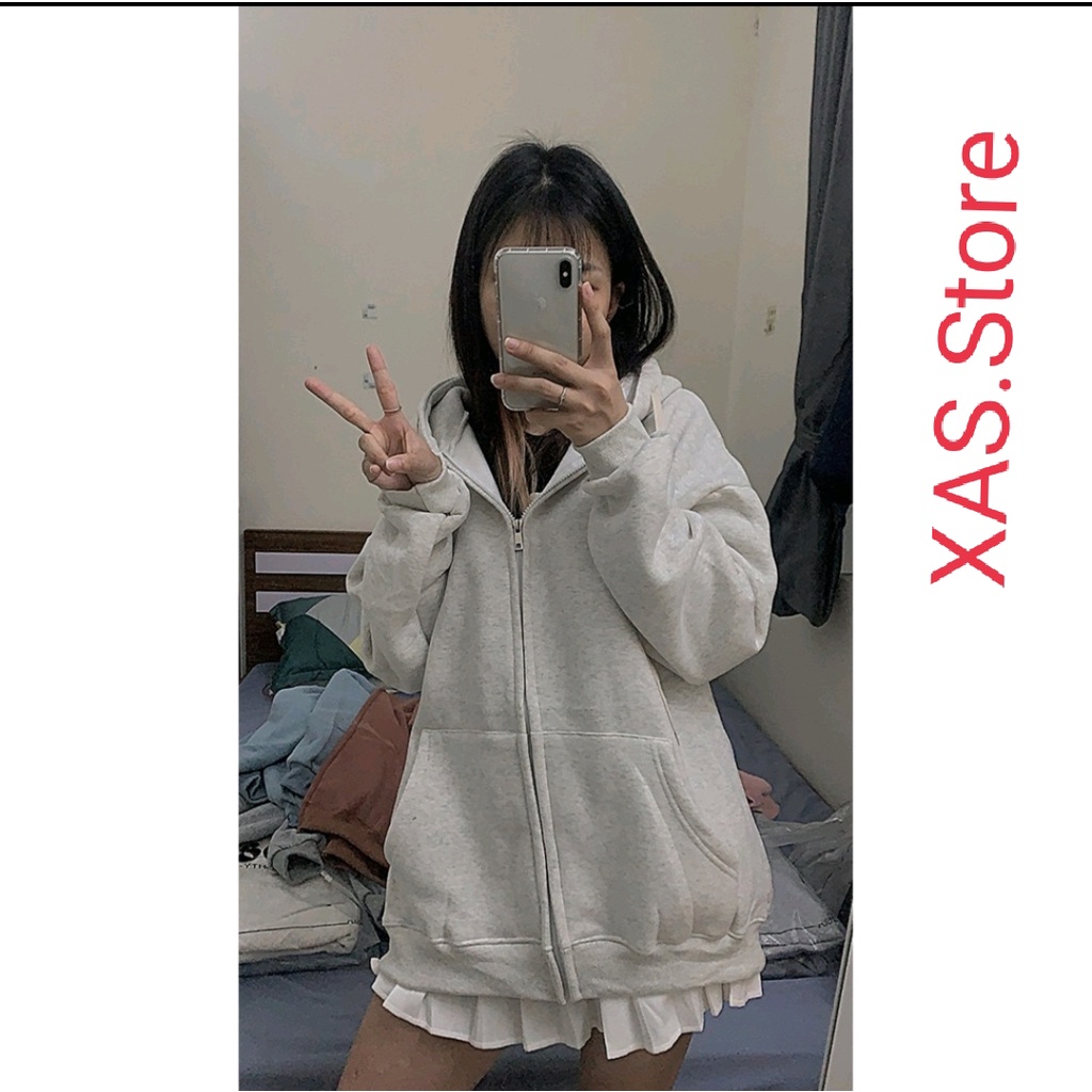 Áo hoodie khoá trơn , Áo hoodie Nữ Trơn XAS [ bán lỗ lấy đánh giá ] | BigBuy360 - bigbuy360.vn
