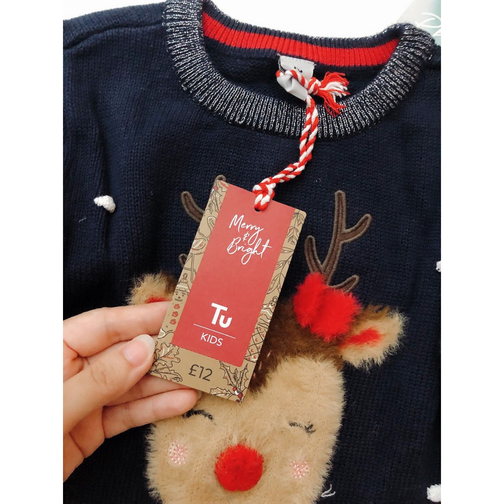 Áo len Noel cực xinh hình nổi 3D cho bé