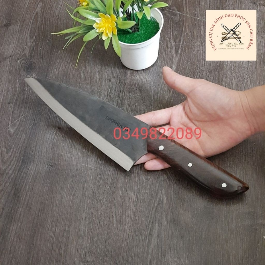 Dao phúc sen mẫu dao bếp cán ốp thái lọc đa năng tiện dụng siêu sắc được làm từ thép nhíp xe ifa