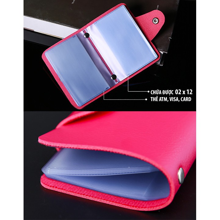 Ví Bóp Cầm Tay Chứa 24 Thẻ Atm, Visa, Card