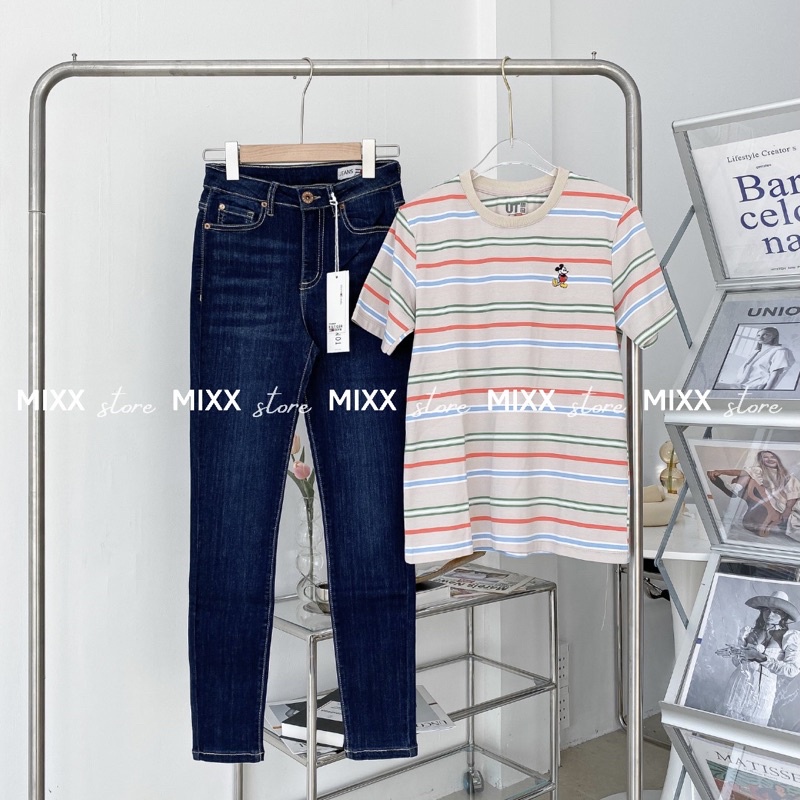 Quần Jean Nữ Skinny Lưng Cao TOMMÌ chất co giãn siêu thoải mái chất mịn mềm phom 9 tấc tôn dáng