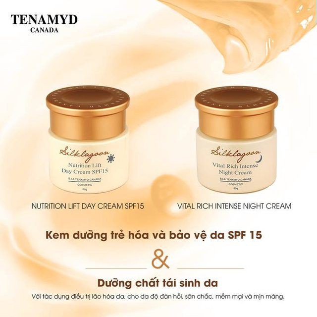 Kem ngày giàu dưỡng chất Tenamyd - silk lagoon nutrition lift day cream SPF15 - 60gr (kem ngày) -Happy Life for You