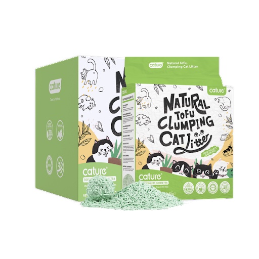 Cát đậu phụ CATURE Natural Tofu 6L đổ được bồn cầu Dành cho mèo - Cát hữu cơ