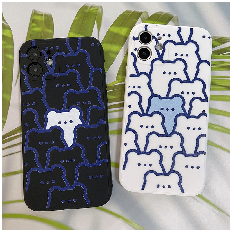 For XIAOMI 11 LITE 12LITE Redmi 10C 10 9A 10A 9C 9T 7 8 9 NOTE6 NOTE7 NOTE8 NOTE9 9S NOTE10 NOTE11 NOTE12 S 4G 5G POCO X5 M5 M5S X3 M3 M4 PRO   Cute line bear TPU soft case